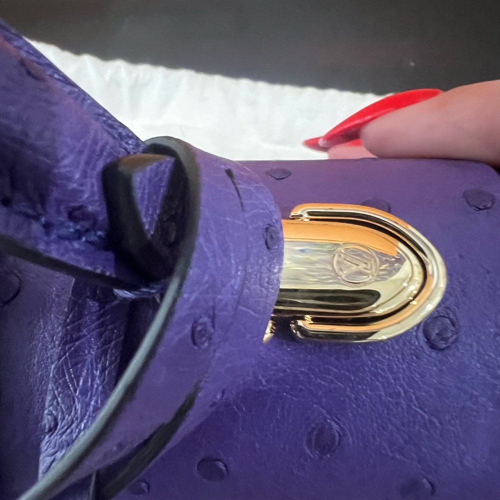 Louis Vuitton BNIB Rose Des vents Exotic ostrich mini bag - Picture 9 of 12